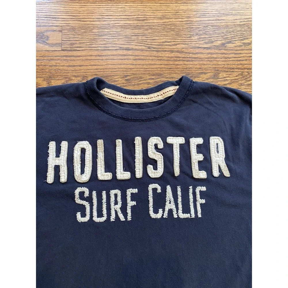 Hollister Navy Large Embroidered Big Logo 